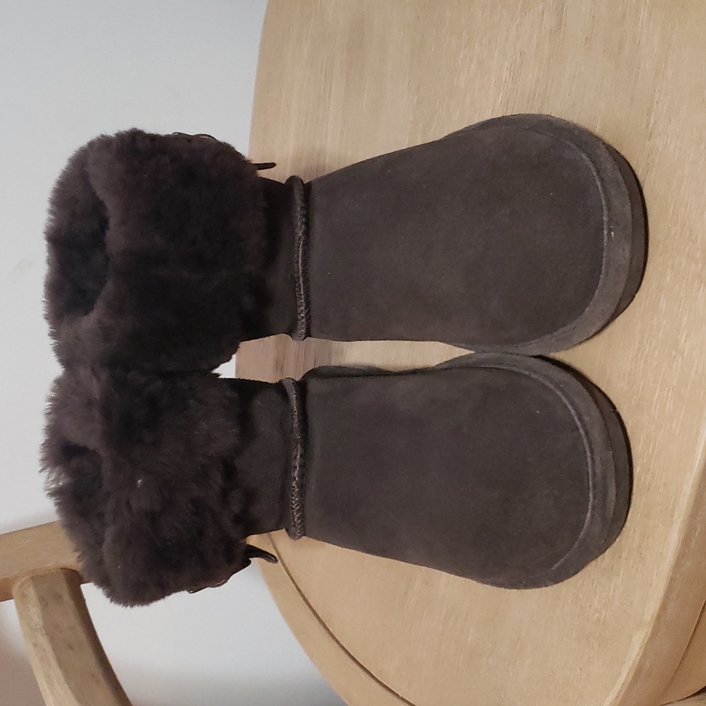 Bearpaw Abby Brown Ankle Boots Size 7 - Picture 2 of 5